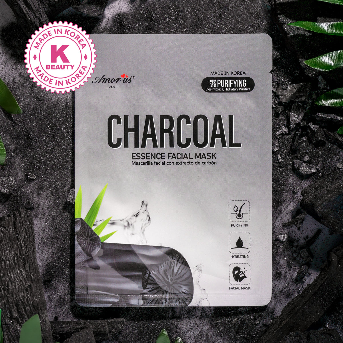 Face Sheet Mask - Charcoal | Amorus USA