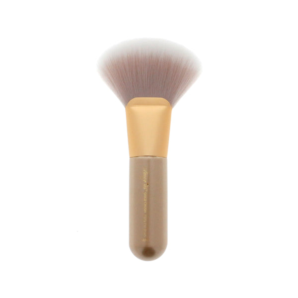 Amorus USA Gold Crush Fluffy Fan Brush #301 Amor us fluffy fan mini brush vegan cruelty free synthetic makeup brush