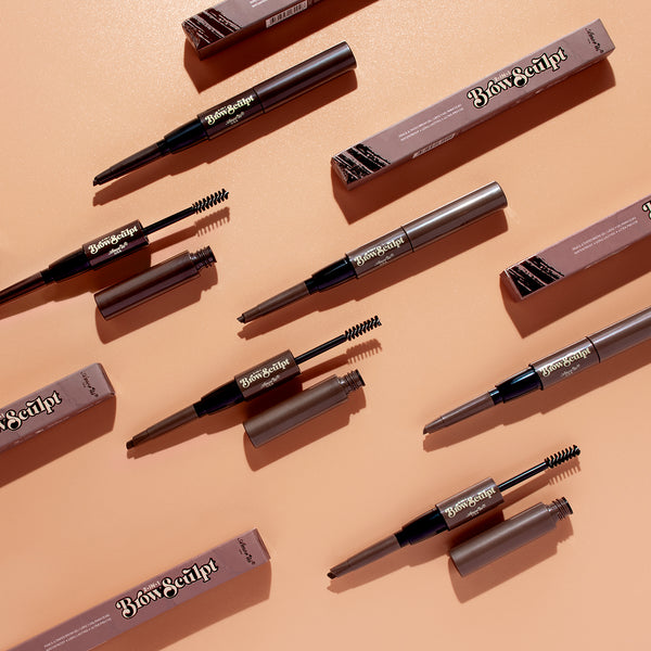 Amorus USA 2-in-1 Brow Sculpt Pencil & Tinted Gel Mascara Triangular shaped tip holds hair in place long-lasting Ultra-precise Buildable Waterproof Paraben-Free Amor Us 
