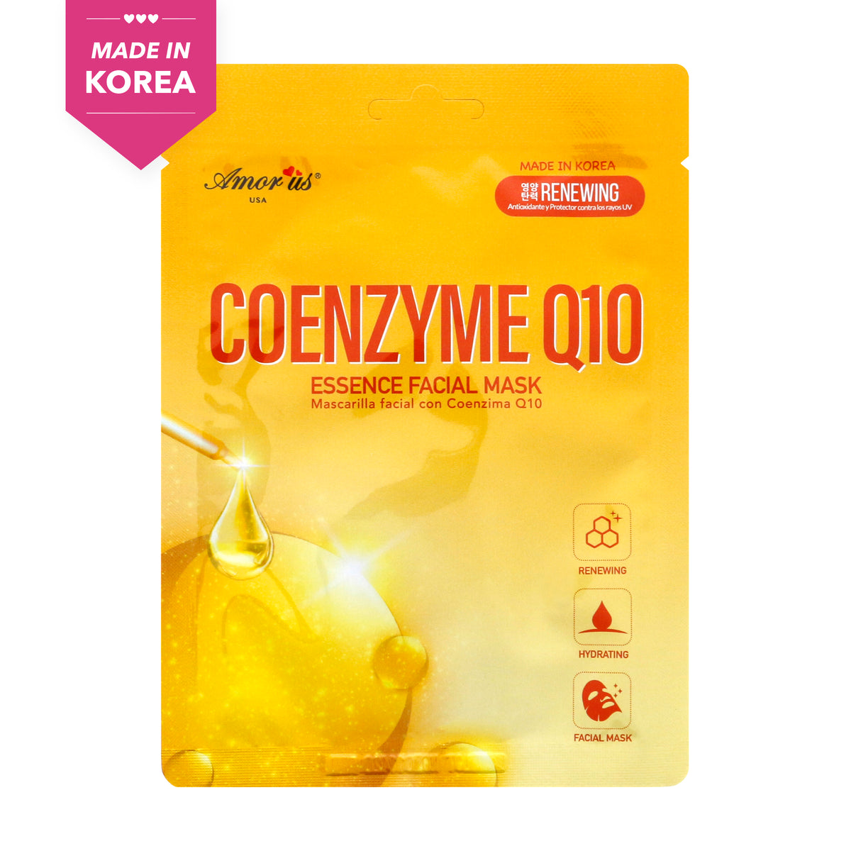 Face Sheet Mask - Coenzyme Q10 | Amorus USA