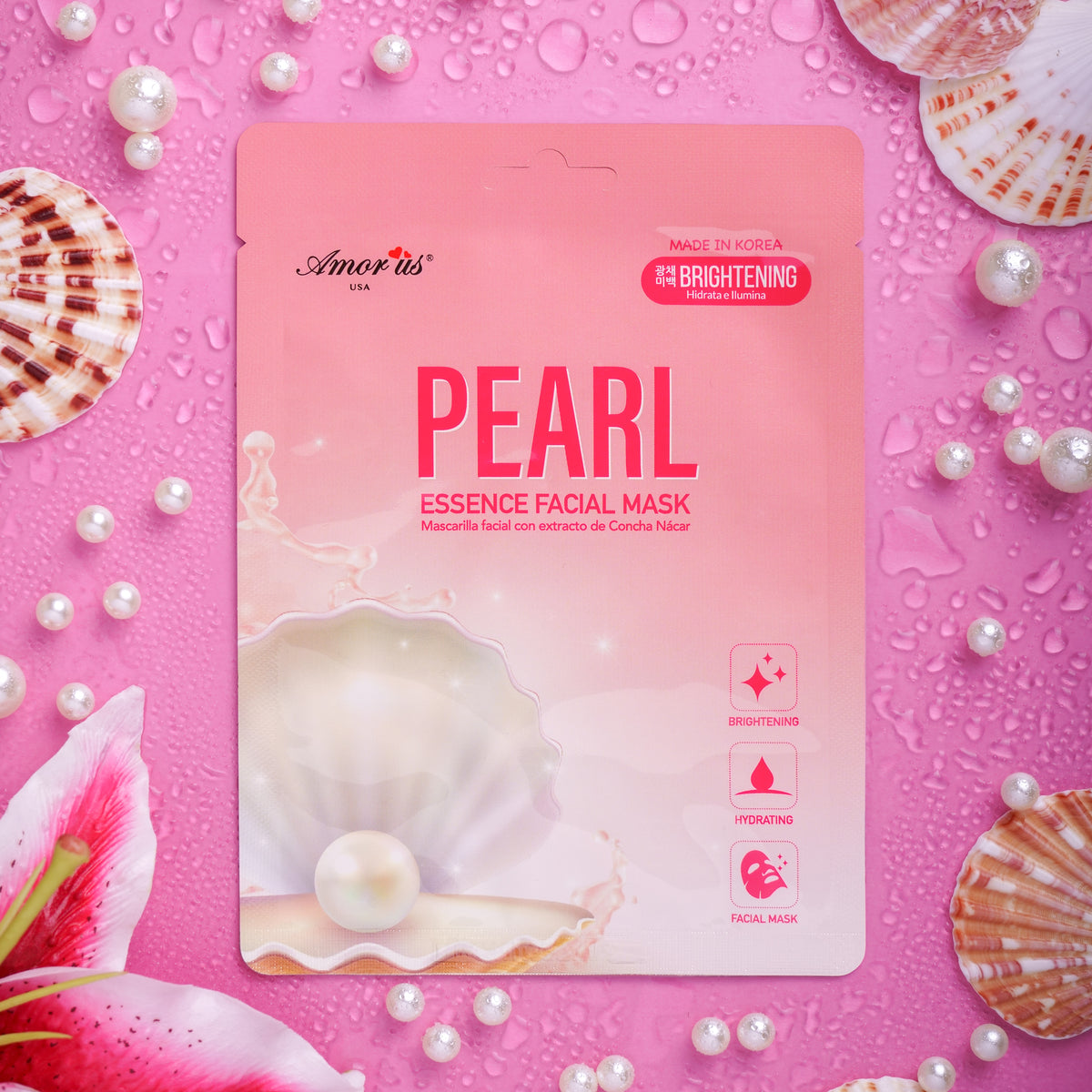 NOEVIR FACIAL SHEET MASK 18枚 Face Sheet Mask - Pearl | Amorus USA