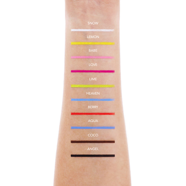 Amorus USA Dream in Color Creamy Gel Liner Set Long-Wearing Water-Resistant formula Creamy Lightweight Smudge-Resistant 10 Vibrant Shades Vegan Cruelty Amor Us