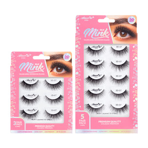 Amorus 3D Silk Mink Lashes Pack #07 Natural-Look Volume Comfortable Flexible Long-Wear Amour Us