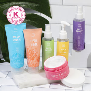 11th Wish x Amorus USA Gleaming Dream Skin Refresh Set 6 full-sized products of Korean Skincare line Cruelty-Free Vegan Paraben-Free Deep Cleanses Eliminates impurities and makeup residues Gentle on skin Hydrating Formula Brightening Refreshing Lightweight Moisturizing Amor Us