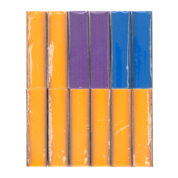 3 Sided Nail Buffer Block - Mixed Color (12pack)