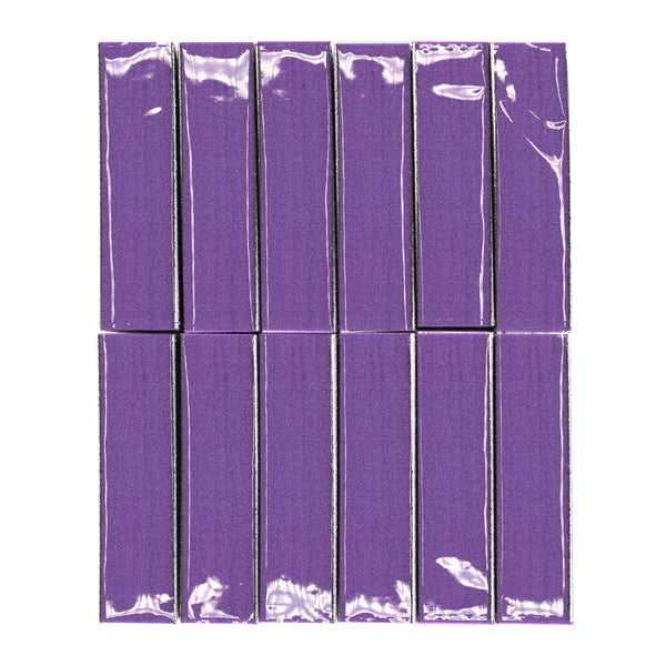 3 Sided Nail Buffer Block - Purple (12pack)
