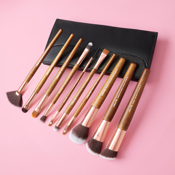 Premium Brush Set with Pouch | 10 pieces