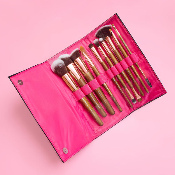 Premium Brush Set with Pouch | 10 pieces