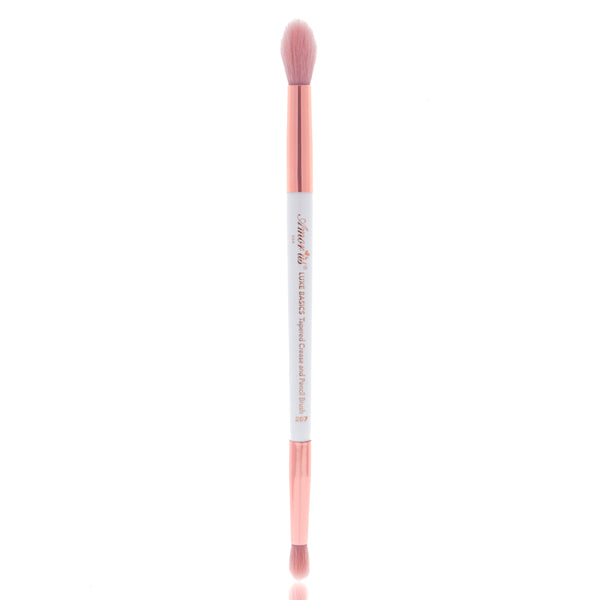 Amorus USA Luxe Basics Tapered Crease and Pencil Shadow Brush #207 Amor us eyeshadow double-ended multi-purpose eye vegan cruelty free synthetic makeup brush