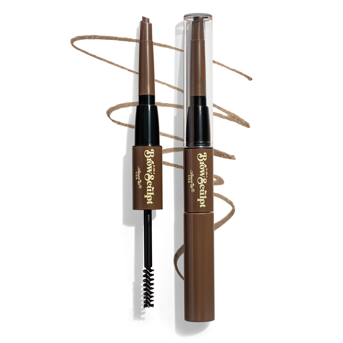 AMORUS 2 in 1 Brow Sculpt Pencil and Tinted Brow Gel Mascara Brunette