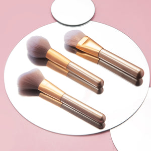 Amorus USA Gold Crush Brushes Effortless Ultra-Soft Complexion Contour Smooth Consistent Amorus USA Face Essential Brush Bundle