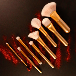 Amorus USA Gold Crush Mini Brush Amor us large foundation mini brush vegan cruelty free synthetic makeup brush