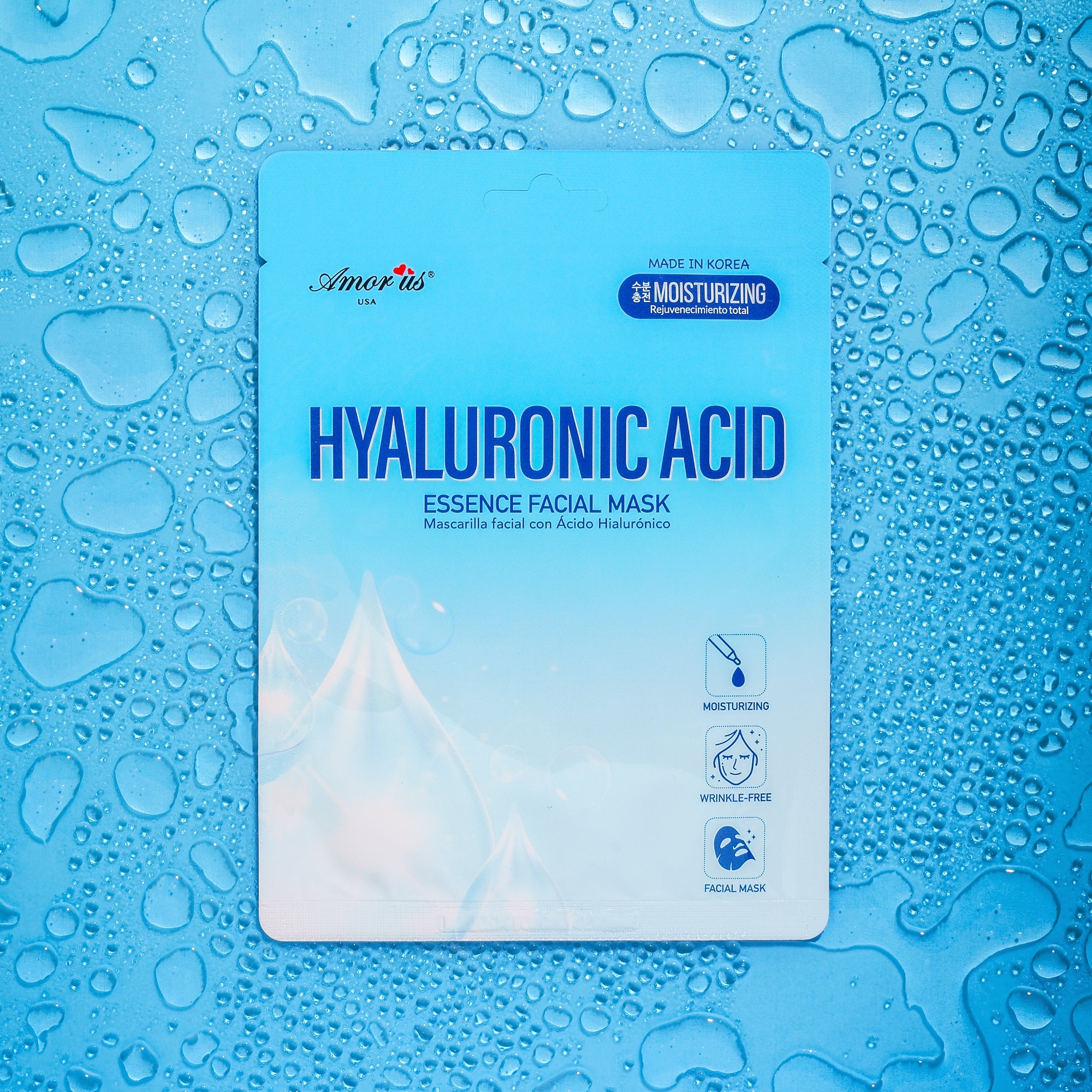Face Sheet Mask - Hyaluronic Acid | Amorus USA 12 Face Sheet Mask - Hyaluronic Acid | Amorus USA 12