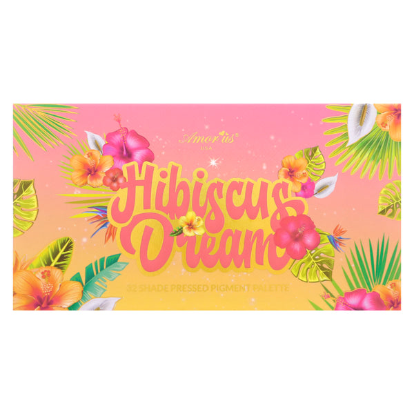 Amorus USA Summer Look Sunshine Buildable Hibiscus Dream 32 Shade Pressed Pigment Palette Amor us Hibiscus Dream