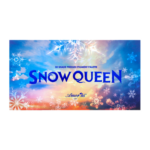 Amorus USA frozen icy snowqueen 32 Shade Pressed Pigment Palette Amor us snow queen